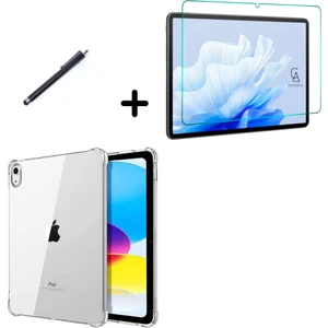 Apple Ipad 10.9 2022 A2696-A2757 Uyumlu Köşe Dolgulu Tablet Kılıfı Ekran Koruycu Kalem Seti