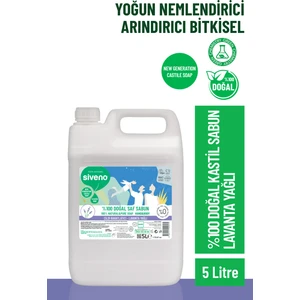 %100 Doğal Sıvı Kastil Sabun Lavanta Yağlı Cildi Rahatlatıcı Arındırıcı Bitkisel Vegan 5000 ml