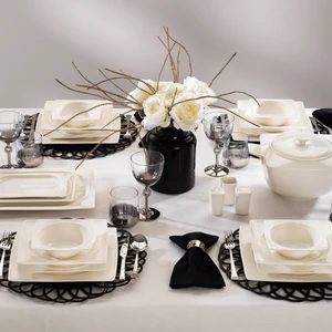 Glamor Sense Yemek Takım-60 Parça-Beyaz