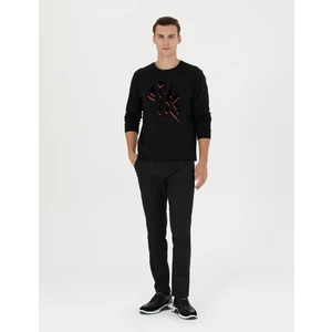 Pierre Cardin Erkek Siyah Slim Fit Beli Lastikli Kanvas Pantolon 50278461-VR046