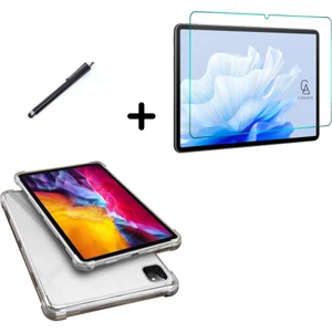 Apple Ipad Pro 12.9 2020 (4.nesil) Uyumlu Köşe Dolgulu Tablet Kılıfı Ekran Koruycu Kalem Seti