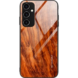 Seashell Digital Samsung Galaxy A34 5g Ahşap Desen Çizelge Karşıtı Temperli Cam Telefon Kılıfı Tpu Çerçeve Koruyucu Kapak-Por (Yurt Dışından)