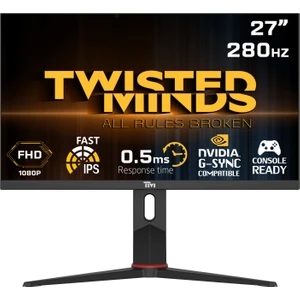 Twısted Mınds 27" TM27FHD280IPS Fhd 280HZ 0,5ms HDMI Dp HDR10 Fast IPS Pıvot Rgb Gamıng Monitör