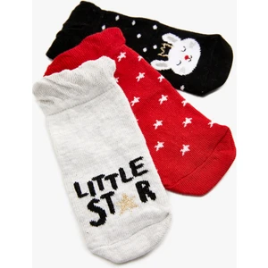 3’lü Çok Renkli Pamuklu Çorap Seti