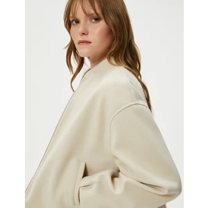 Bomber Ceket Fermuarlı Ribanalı