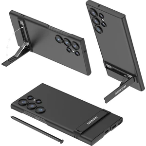 Samsung Galaxy S23 Ultra Uyumlu Kılıf Ays Serisi Kamera Korumalı Dikey Standlı Sert Pc