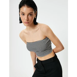 Straplez Crop Üst Pamuklu