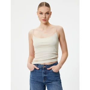 Ince Askılı Atlet Viskoz Kumaş Karışımlı