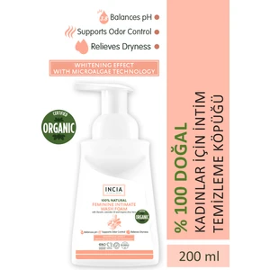 %100 Doğal İntim Yıkama Köpüğü Ph 3.8 Beyazlatma Etkili ve Koku Önleyici Vegan 200 ml