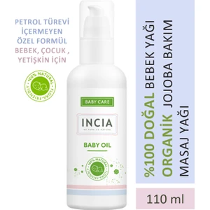 %100 Doğal Bebek Yağı Organik Jojoba Bakım Masaj Yağı Parafinsiz Bitkisel Vegan 110 ml