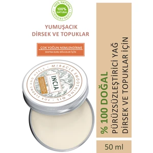 %100 Doğal Pürüzsüzleştirici Yağ Yoğun Nemlendirici Kremi Organik Dirsek Topuk 50 ml
