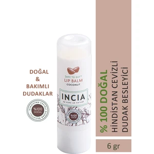 %100 Doğal Dudak Besleyici Hindistan Cevizi Bitkisel Nemlendirici Dudak Bakım Kremi 6 G