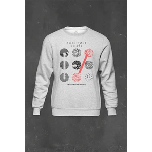 Gri Sweatshirt Twenty One Pilots Stressed Baskılı Unisex Sweat
