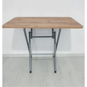 Bambeds Mobilya Katlanabilir Atlantik Çam Desenli Mutfak Masası 60X90 Yemek Masası Balkon Masası