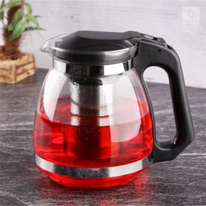 Süzgeçli Cam Demlik 
1500 ml Siyah
