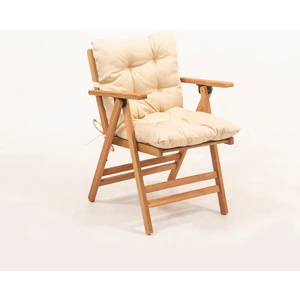 Meya Dekor Minderli Loretta Sandalye Ahşap Bahçe Balkon Teras Katlanır Sandalye