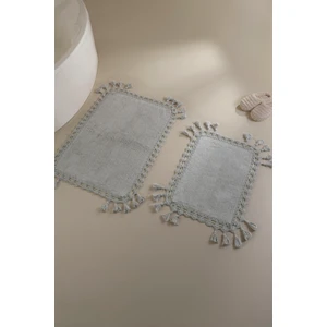 Lorna 2’li Takım Banyo Paspası %100 Pamuk 40x60 + 60x90 Gri