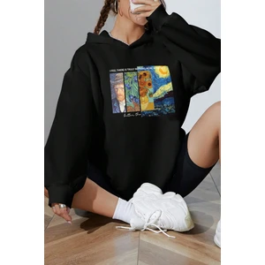 Uygun Tarz Artistic Baskılı Sweatshirt