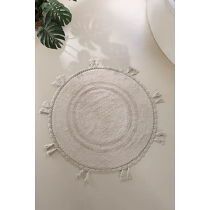 Olivid Yuvarlak Banyo Paspası %100 Pamuk 100x100 Bej