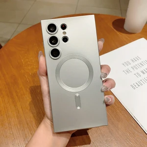 Seashell Digital Samsung Galaxy S22 Ultra 5g Tpu Telefon Kılıfı Magsafe Kalu Telefon Kapağı Silver ile Uyumlu (Yurt Dışından)