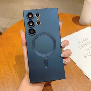 Seashell Digital Samsung Galaxy S22 Ultra 5g Tpu Telefon Kılıfı Magsafe Kalu Telefon Kapak-Dark Mavi ile Uyumlu (Yurt Dışından)