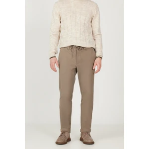Altınyıldız Classics Erkek Vizon Slim Fit Dar Kesim Beli Bağlamalı Esnek Pantolon