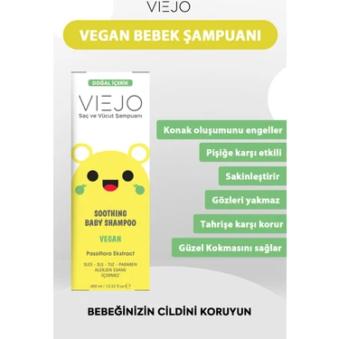 Viejo Vegan Bebek Saç ve Vücut Şampuanı