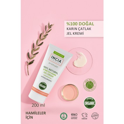%100 Doğal Karın Çatlak Jel Kremi Çatlak Önleyici Organik Avokado Yağı Hamilelikte 200 ml