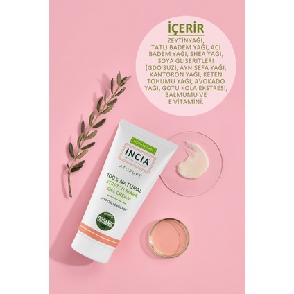 %100 Doğal Karın Çatlak Jel Kremi Çatlak Önleyici Organik Avokado Yağı Hamilelikte 200 ml