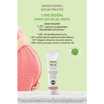 %100 Doğal Karın Çatlak Jel Kremi Çatlak Önleyici Organik Avokado Yağı Hamilelikte 200 ml