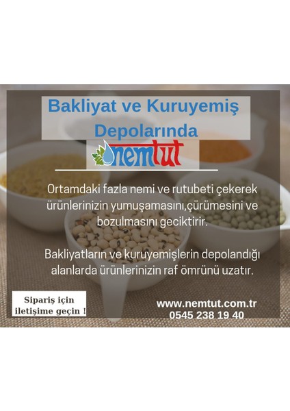 Nem Tut Nem Alıcı  Rutubet Emici Korozyon Giderici (5 Kutu İçerisinde 10 Paket)