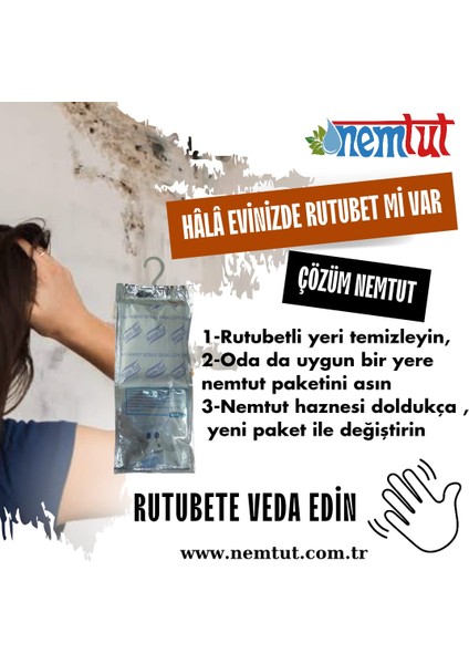 Nem Tut Nem Alıcı  Rutubet Emici Korozyon Giderici (5 Kutu İçerisinde 10 Paket)