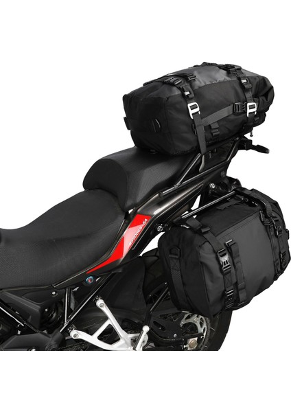 Motosiklet Lüx Sırt Çantası,arka ve Yan Çanta Olma Özellikli Waterproof Motor Touring Çanta 30 Lt