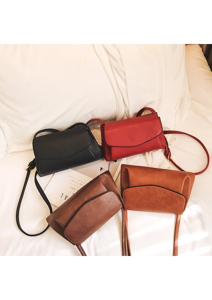 Çantası 2024 Hazır/kış Yeni Kore Moda Çantası Minimalist Kadınların Çantası Retro Soft Deri Sa Renk Çantası (Yurt Dışından)