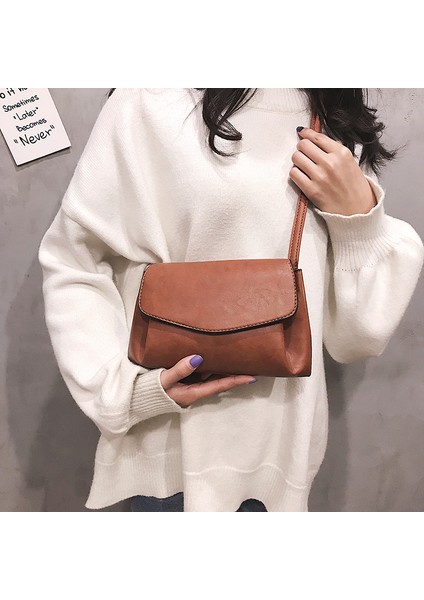 Çantası 2024 Hazır/kış Yeni Kore Moda Çantası Minimalist Kadınların Çantası Retro Soft Deri Sa Renk Çantası (Yurt Dışından) modelleri