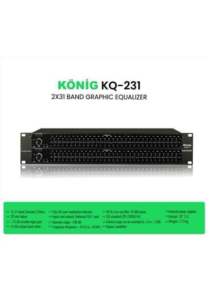 König KQ-231 2X31 Band Grafik Ekolayzer