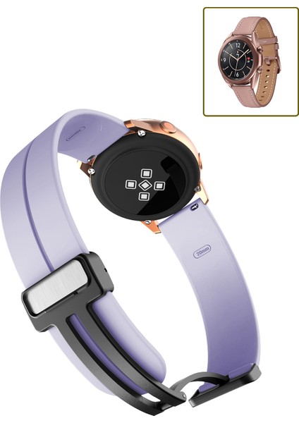 Samsung Galaxy Watch 3 41MM Akıllı Saat Uyumlu Kordon Magnetic Klipsli Premium Kayış