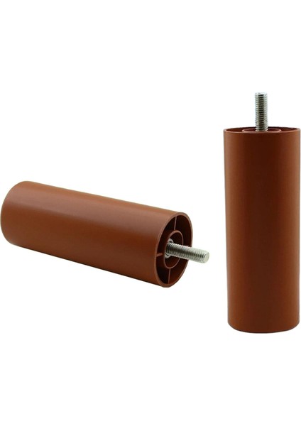 8 Adet Silindir Destek Ayağı 12 cm Kahverengi Sert Plastik Gizli Mobilya Kanepe Baza Koltuk Dolap Sehpa Tv Ünitesi Ayağı fiyatları