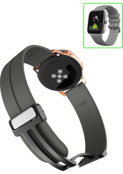 Amazfit Gts Gts2 Gts3 Gts4 Akıllı Saat Uyumlu Kordon Magnetic Klipsli Premium Kayış