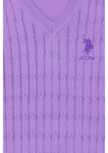Kız Çocuk Lila Triko Kazak 50255649-VR034