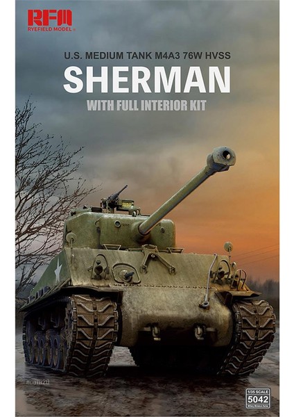 5042 1/35 Ölçek, M4A3 76W HVSS Sherman Tankı, İç Detaylı, Plastik Model kiti fiyatları