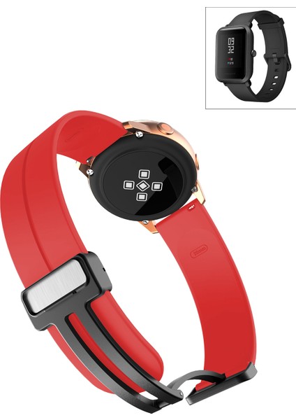 Amazfit Bip Bipu Bipupro Bip3 Akıllı Saat Uyumlu Kordon Magnetic Klipsli Premium Kayış