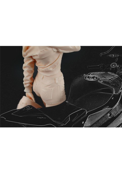 SPS-087 1/9 Ölçek Resın Motorsiklet Yarışcısı Kız Figürü fırsatları