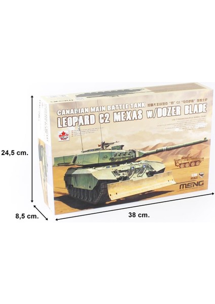 TS-041 1/35 Ölçek Kanada Leopard C2 Mexas, Dozer Bıçaklı Ana Muharebe Tankı, Plastik Model Kiti indirimleri