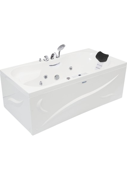 Laredo Jakuzi 150x80, H55 Romantic Hidromasaj Sistemli Küvet (Gövde + Metal Ayak + 4 Yön Panel)