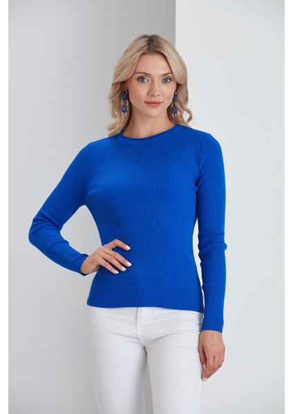 Bisiklet Yaka Ince Fitilli Kazak Sax