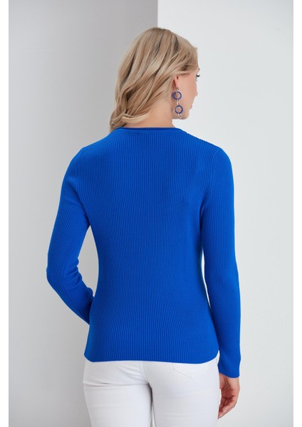 Bisiklet Yaka Ince Fitilli Kazak Sax fırsatları