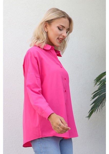 Basic Model Gömlek Fuşya modelleri