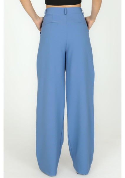 Rahat Kesim Klasik Model Kumaş Pantolon Indigo fırsatları