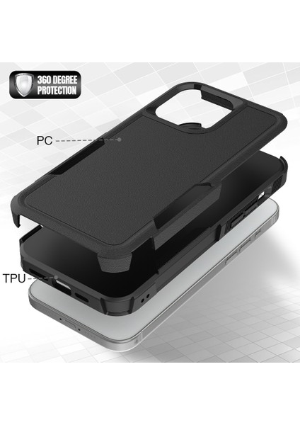 Iphone 15 Pro Max Zil Standlı Darbeye Dayanıklı Telefon Kılıfı (Yurt Dışından)